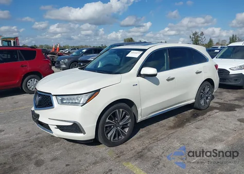 2019 Acura Mdx Sport Hybrid Technology Package z USA, uszkodzony, nr VIN 5J8YD7H56KL000975
